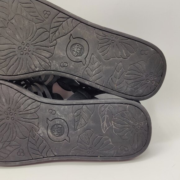 BORN womens 8.5M Santiam Huarache Black Strappy Leather Sandal - Picture 9 of 11